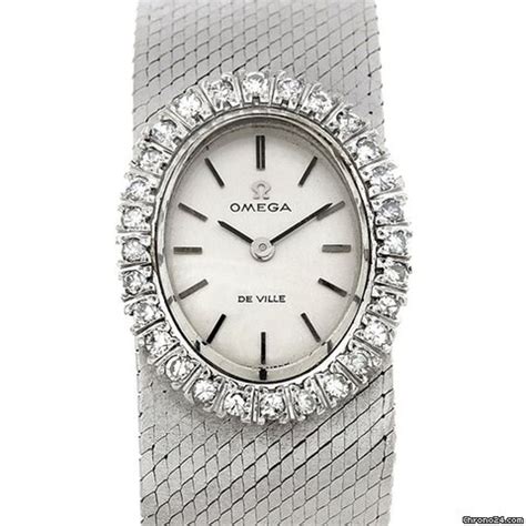 omega deville white gold watch|omega de ville watch value.